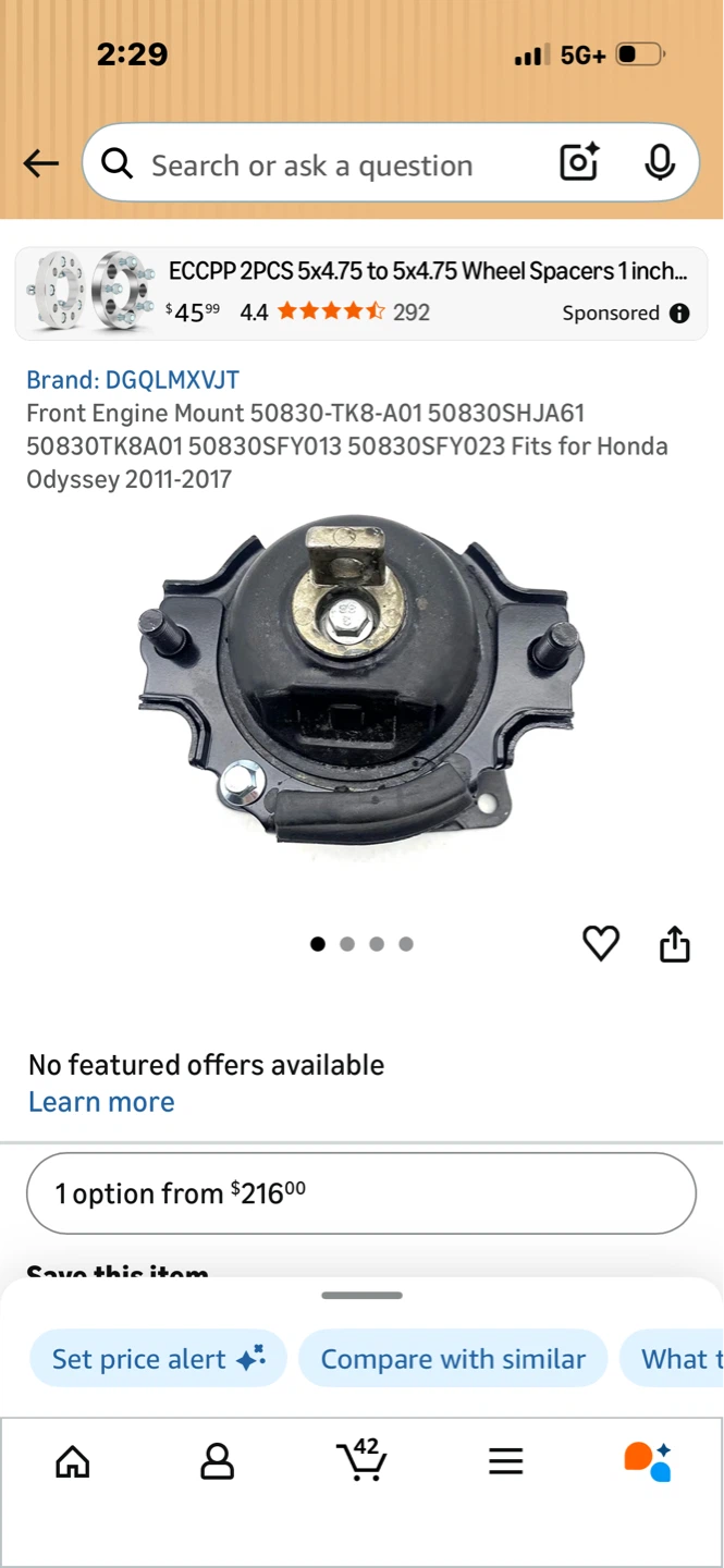 Front Engine Mount for Honda Odyssey 2011-2017 - photo 5