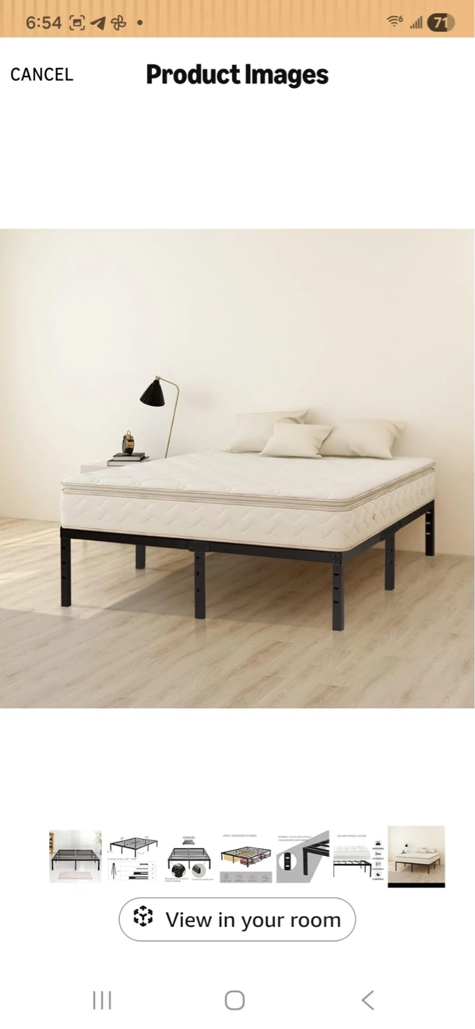Heavy Duty Queen Size Metal Bed Frame - photo 3