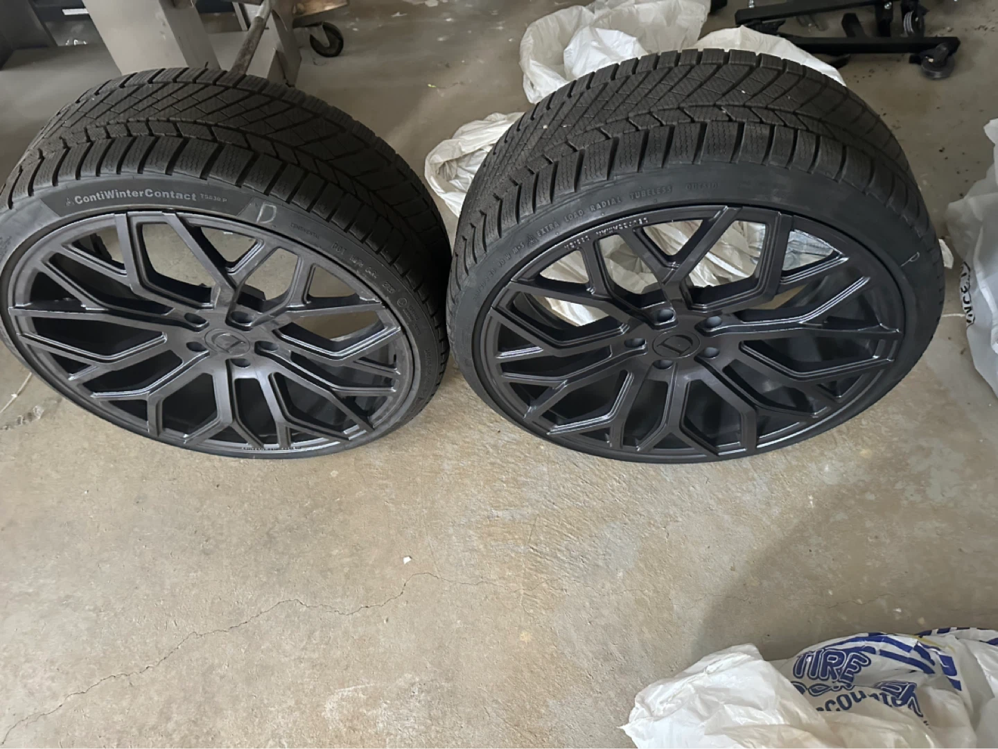 Set of 2 Matte Black Alloy Wheels