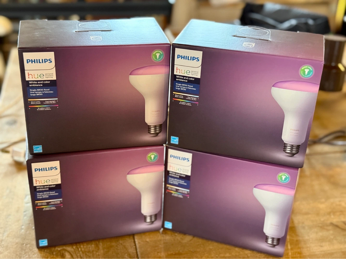 4 Brand New Philips Hue Flood Bulbs