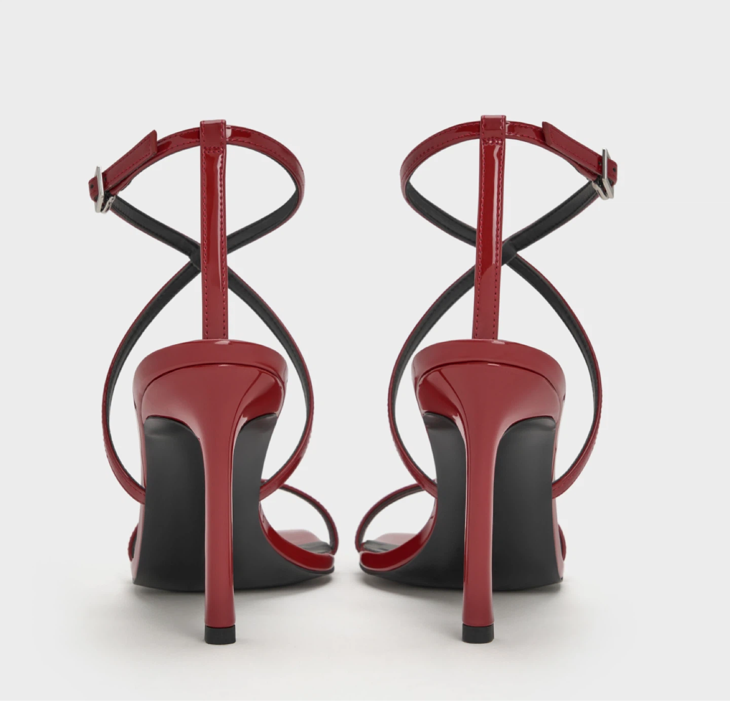 New Charles & Keith Red Strappy High Heel Sandals (never worn) - photo 3