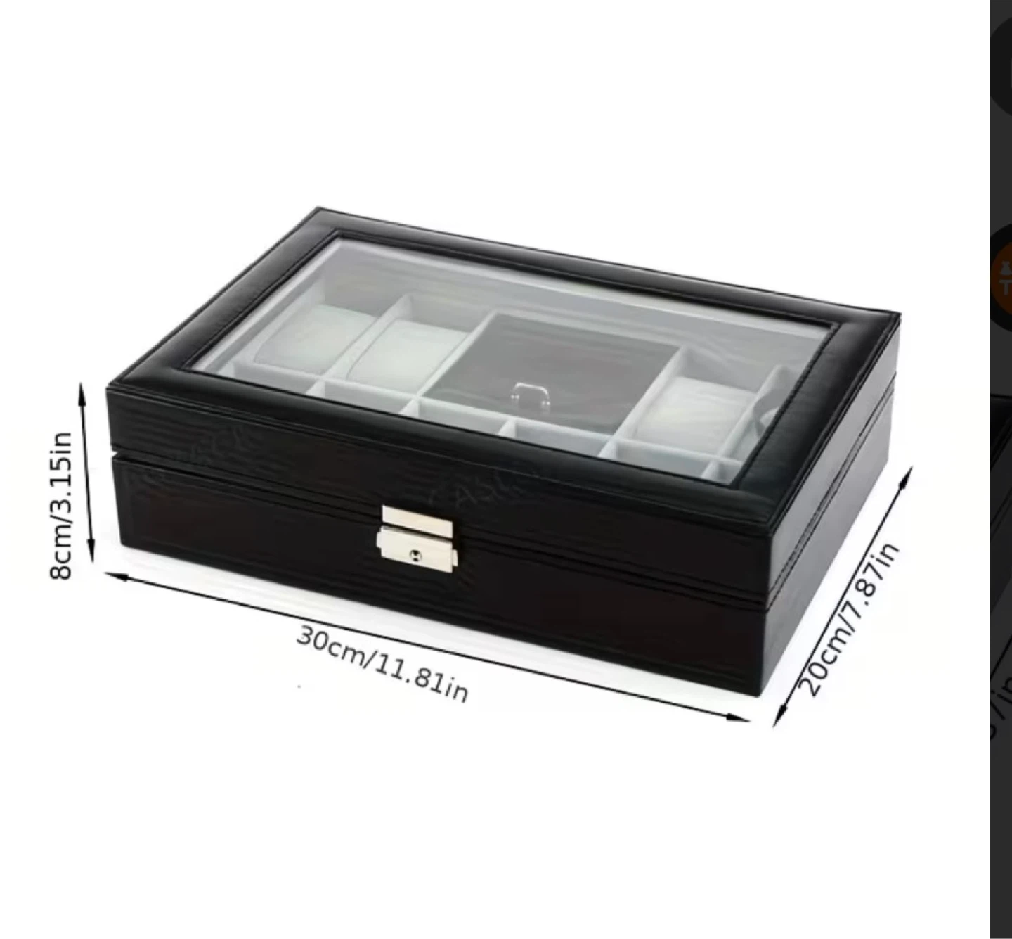 Black Watch & Jewellery Display Box - photo 2