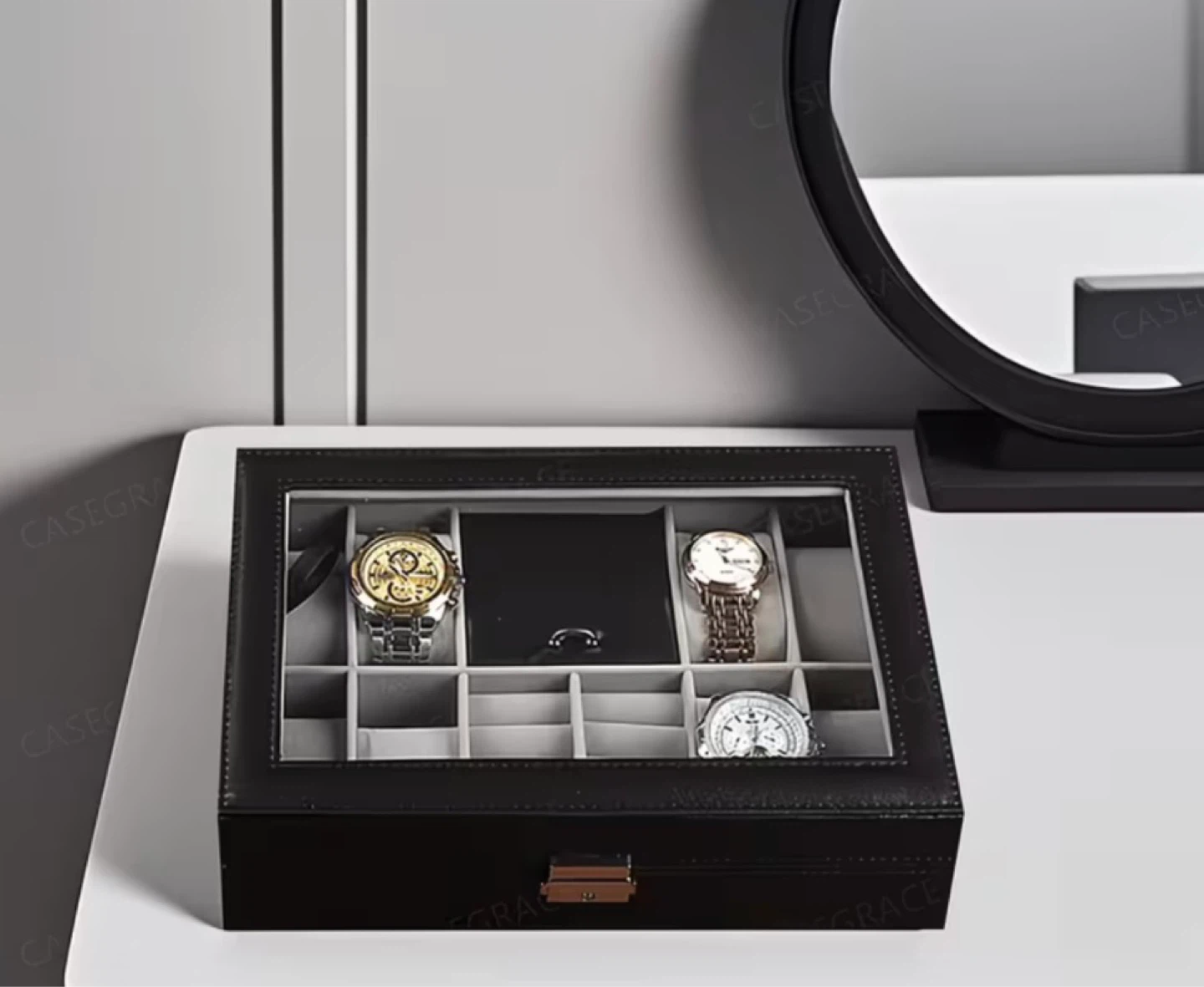 Black Watch & Jewellery Display Box