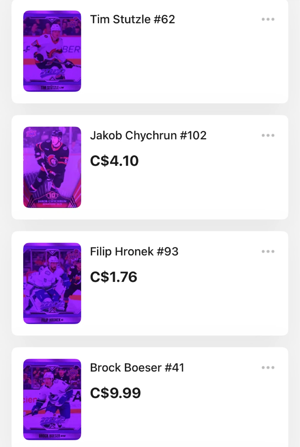 NHL Hockey cards - photo 4