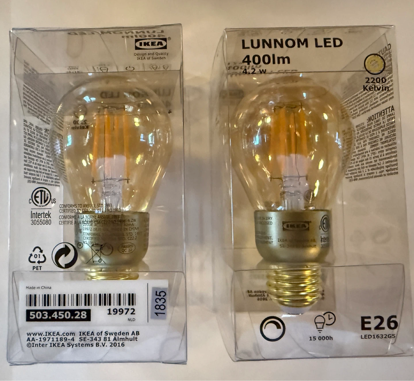 20 IKEA Edison Bulbs Brand New - photo 2