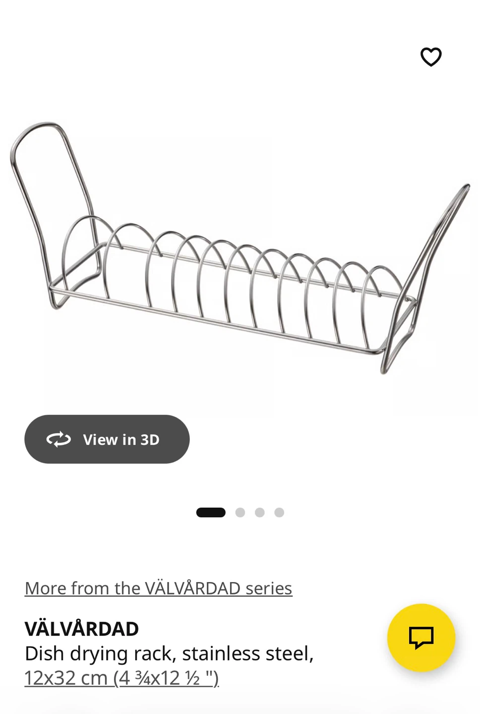 IKEA VÄLWARDAD Dish Drying Rack - Stainless Steel - photo 2