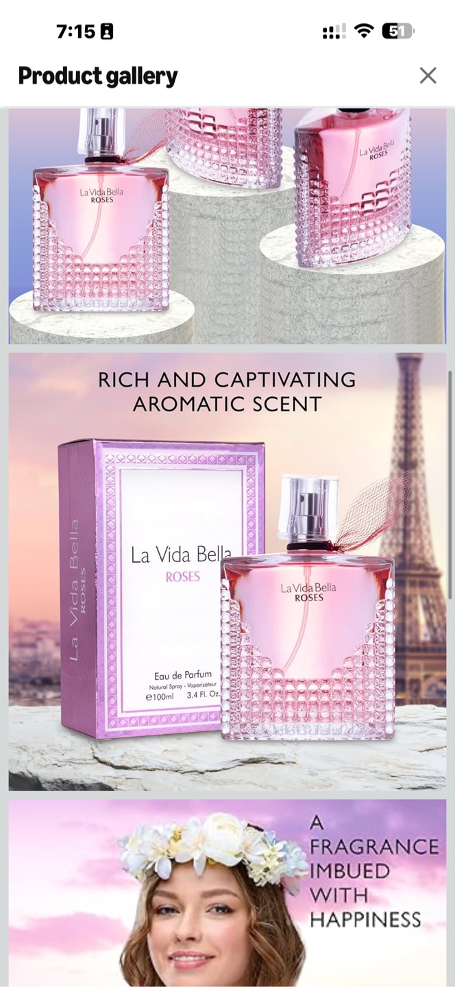 Women la vida Bella  rose perfume for sale, $2 each