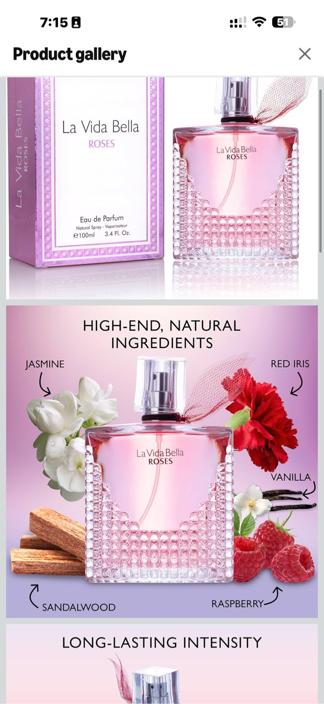 Women la vida Bella  rose perfume for sale, $2 each - photo 2
