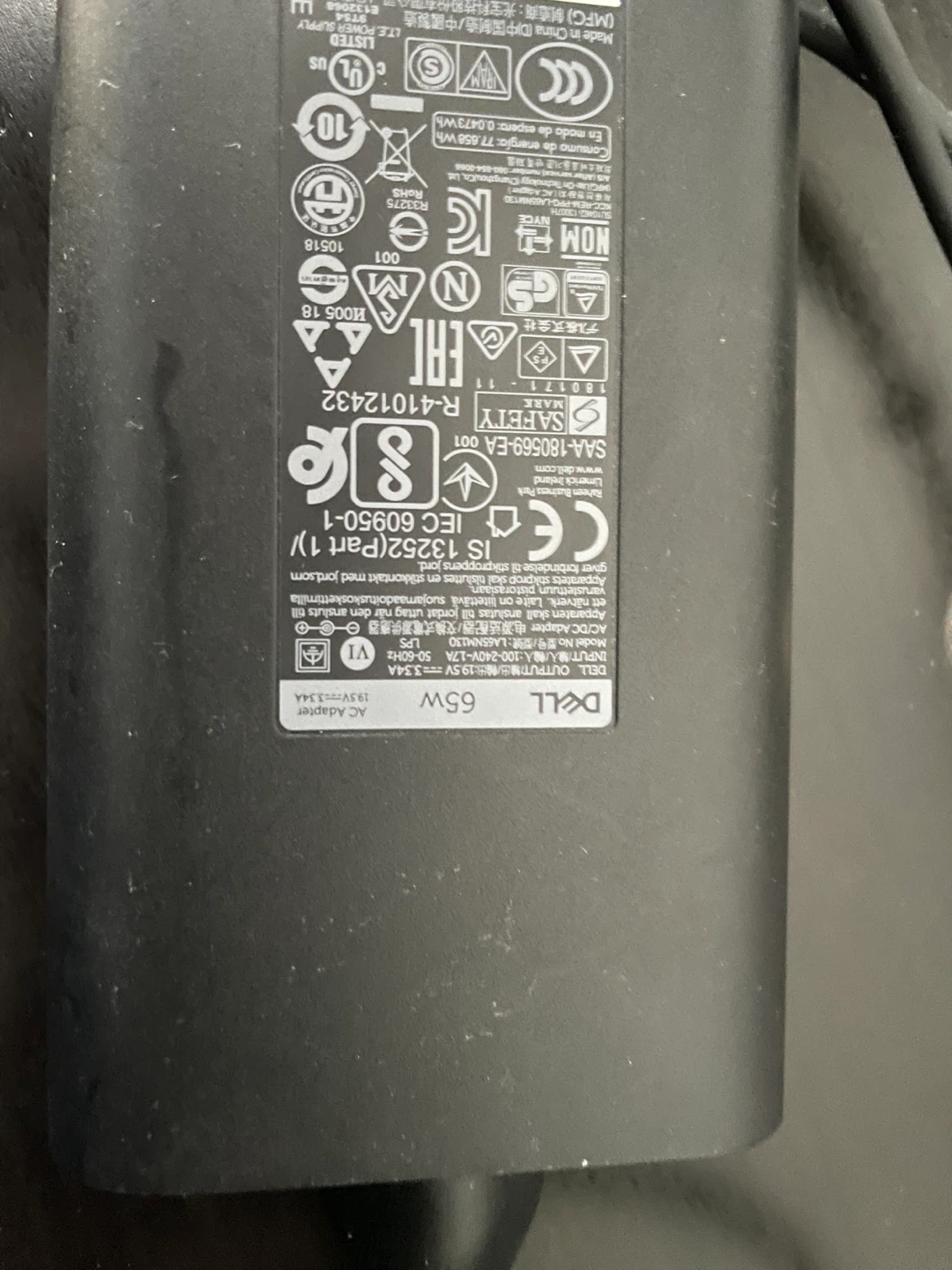 Dell 65w round power adapter