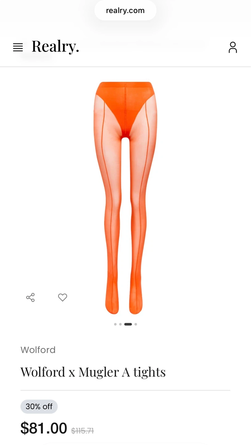 Wolford x Mugler A Tights - Orange - photo 2