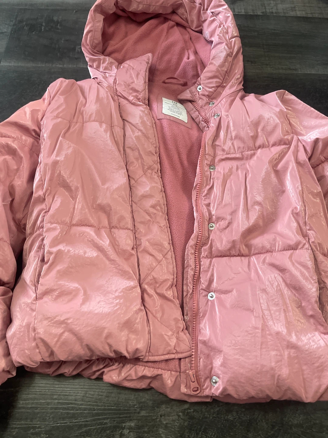 GAP Pink Puffer Jacket with Fleece Lining