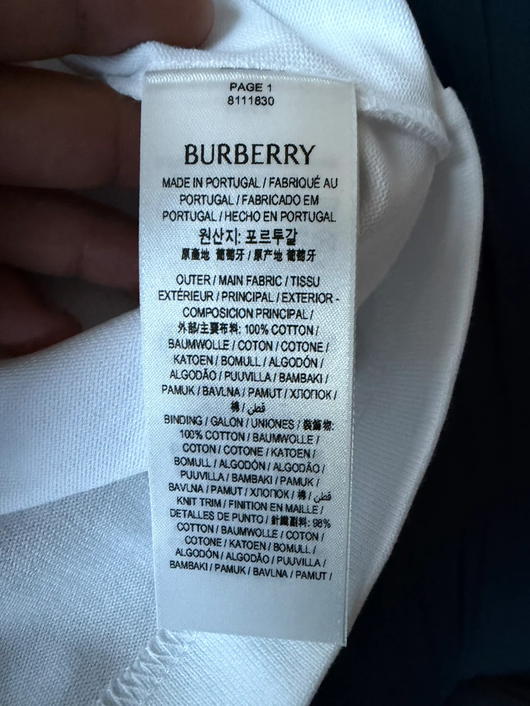 Burberry White Cotton T-Shirt - photo 4