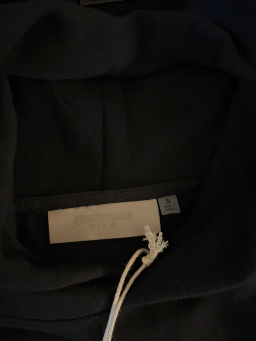 ESSENTIALS Fear of God Hoodie Black Size S - photo 5