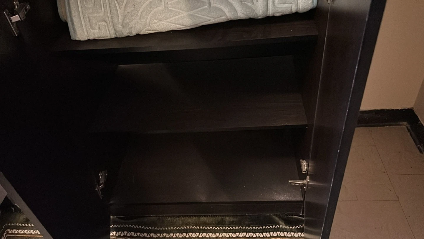 Dark Brown Two-Door Cabinet