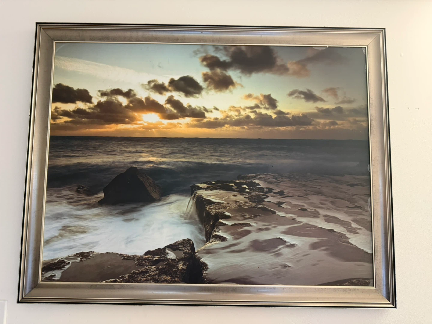 Framed Sunset Seascape Wall Art