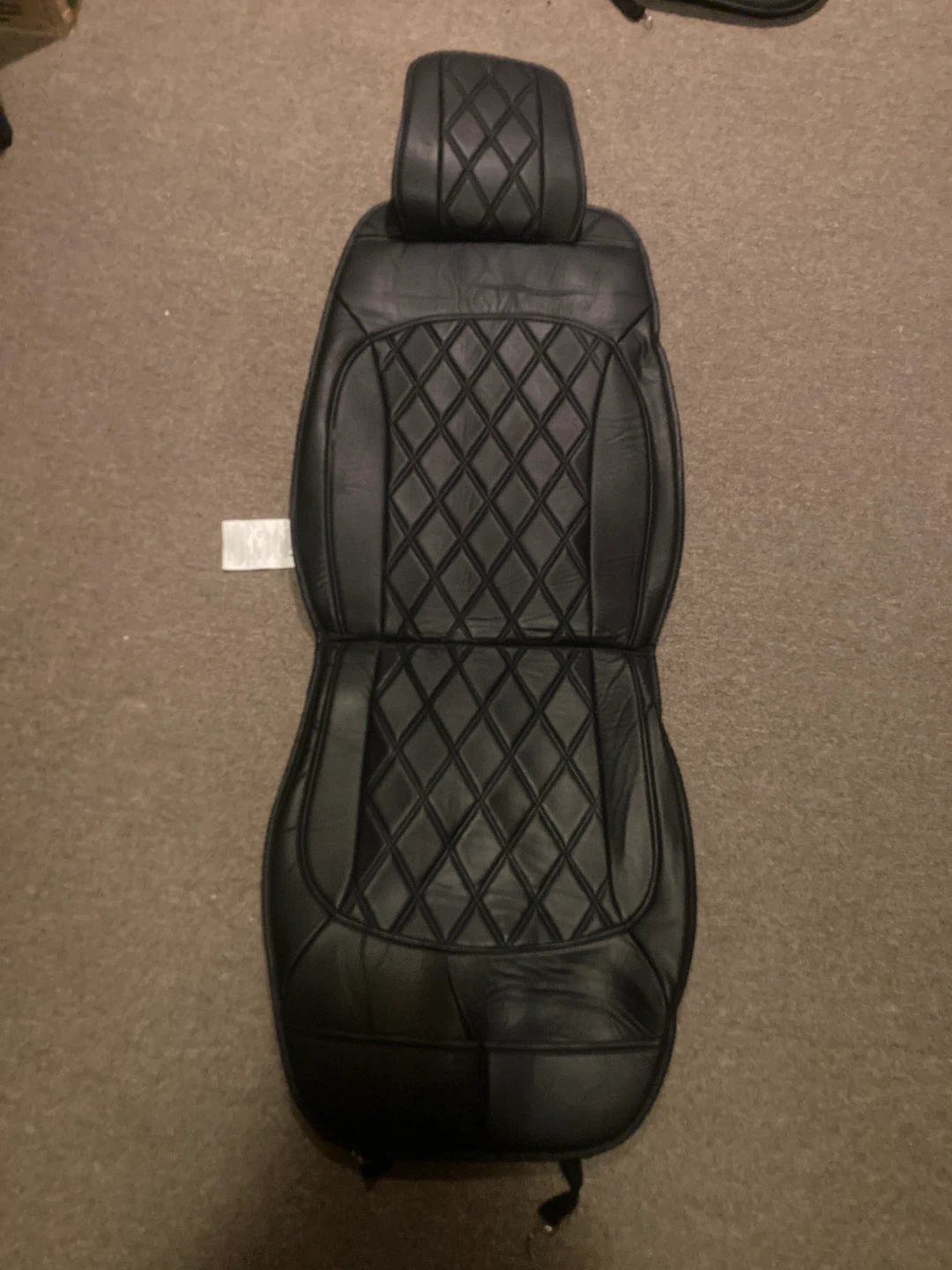 Black Diamond Stitch Car Seat Cover Set - photo 2