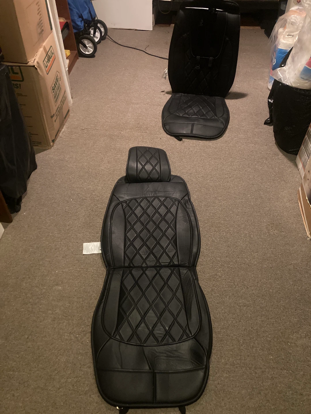 Black Diamond Stitch Car Seat Cover Set - photo 4