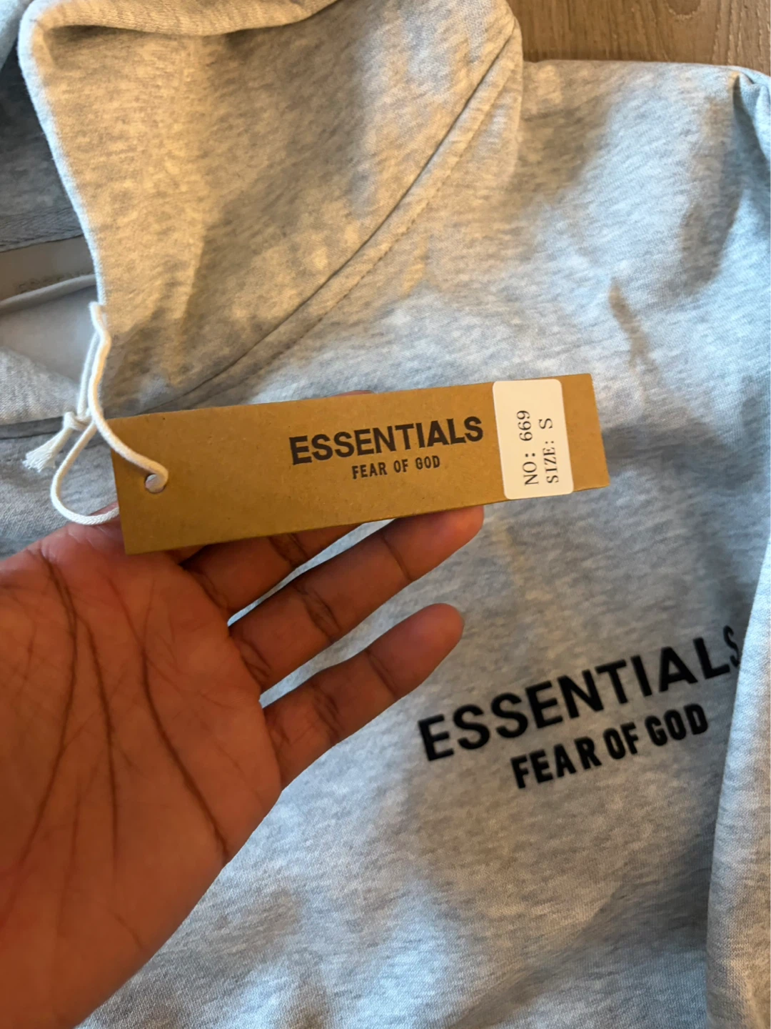 Essentials Fear of God Hoodie Light Gray Size S - photo 4