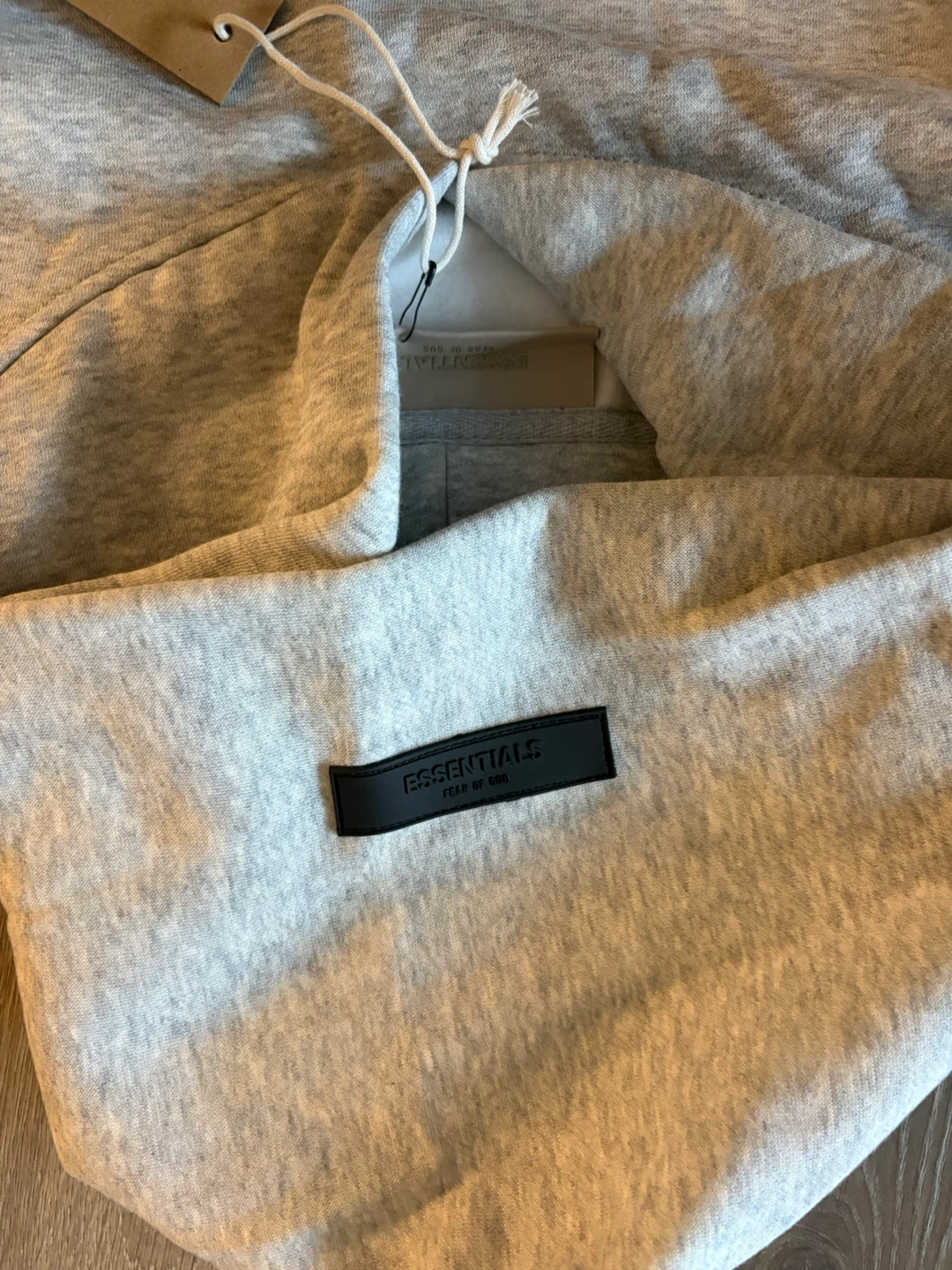 Essentials Fear of God Hoodie Light Gray Size S - photo 3