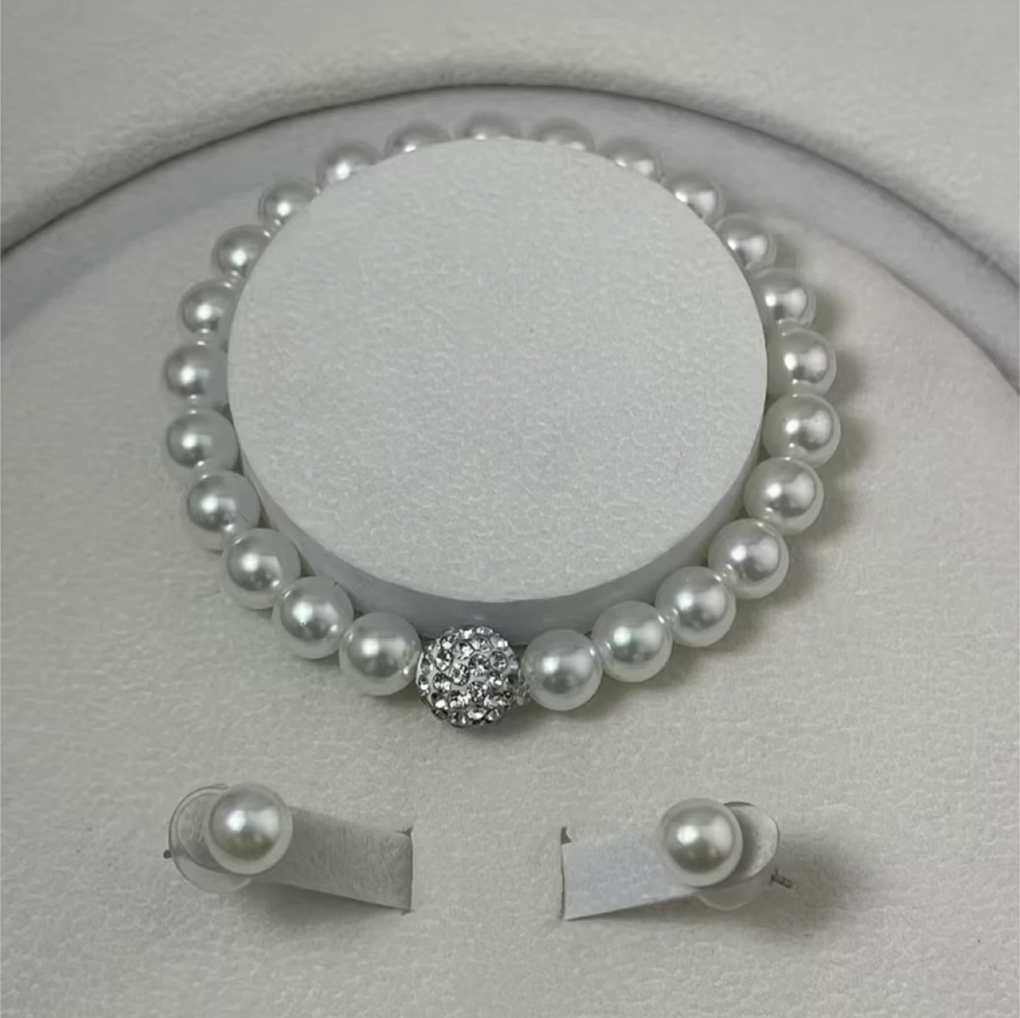 New Pearl Necklace, Bracelet & Earrings Set - photo 5