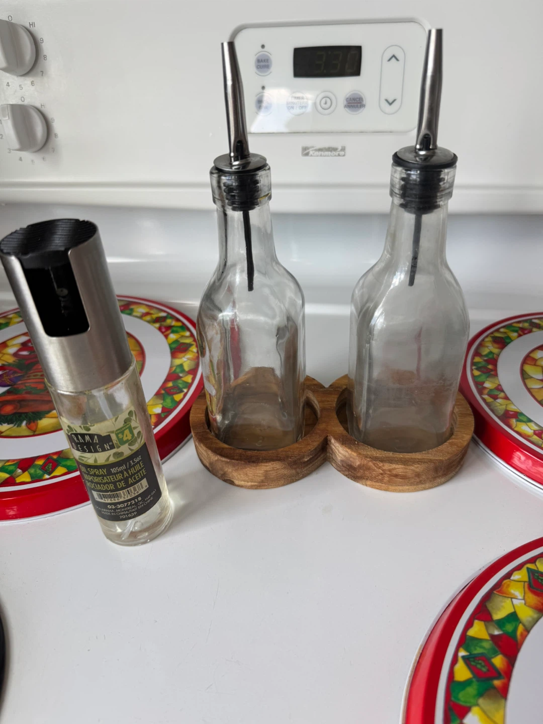 Alma Design Oil Spray Bottle and Dispenser Set