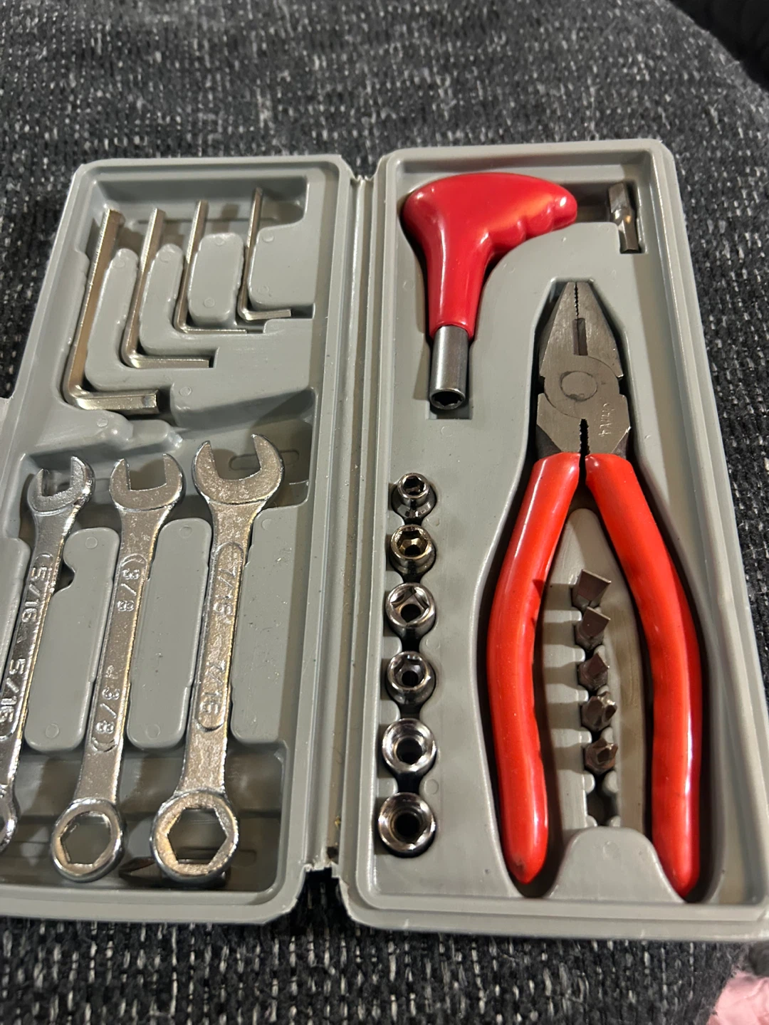 Tool Kit Set with Pliers, Wrenches, and Bits