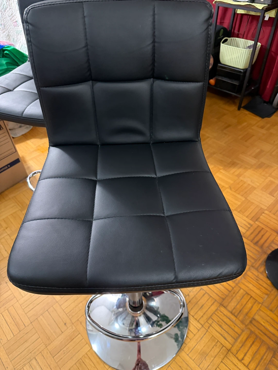 Set of 2 Black Adjustable Bar Stools - photo 4