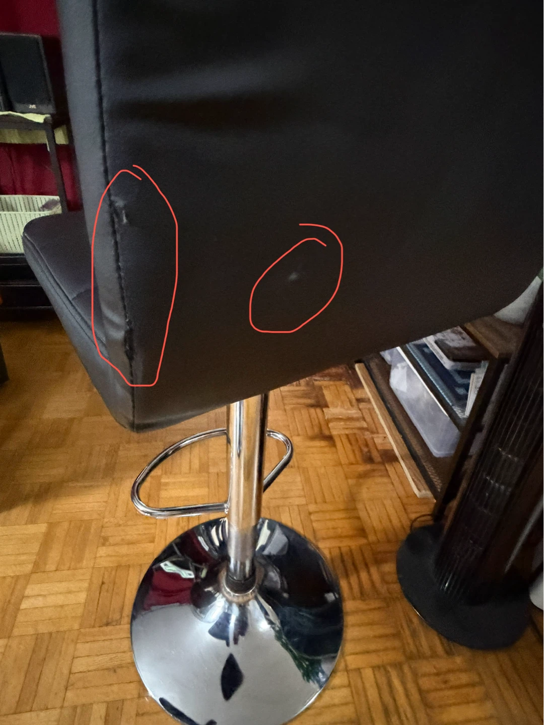 Set of 2 Black Adjustable Bar Stools - photo 5