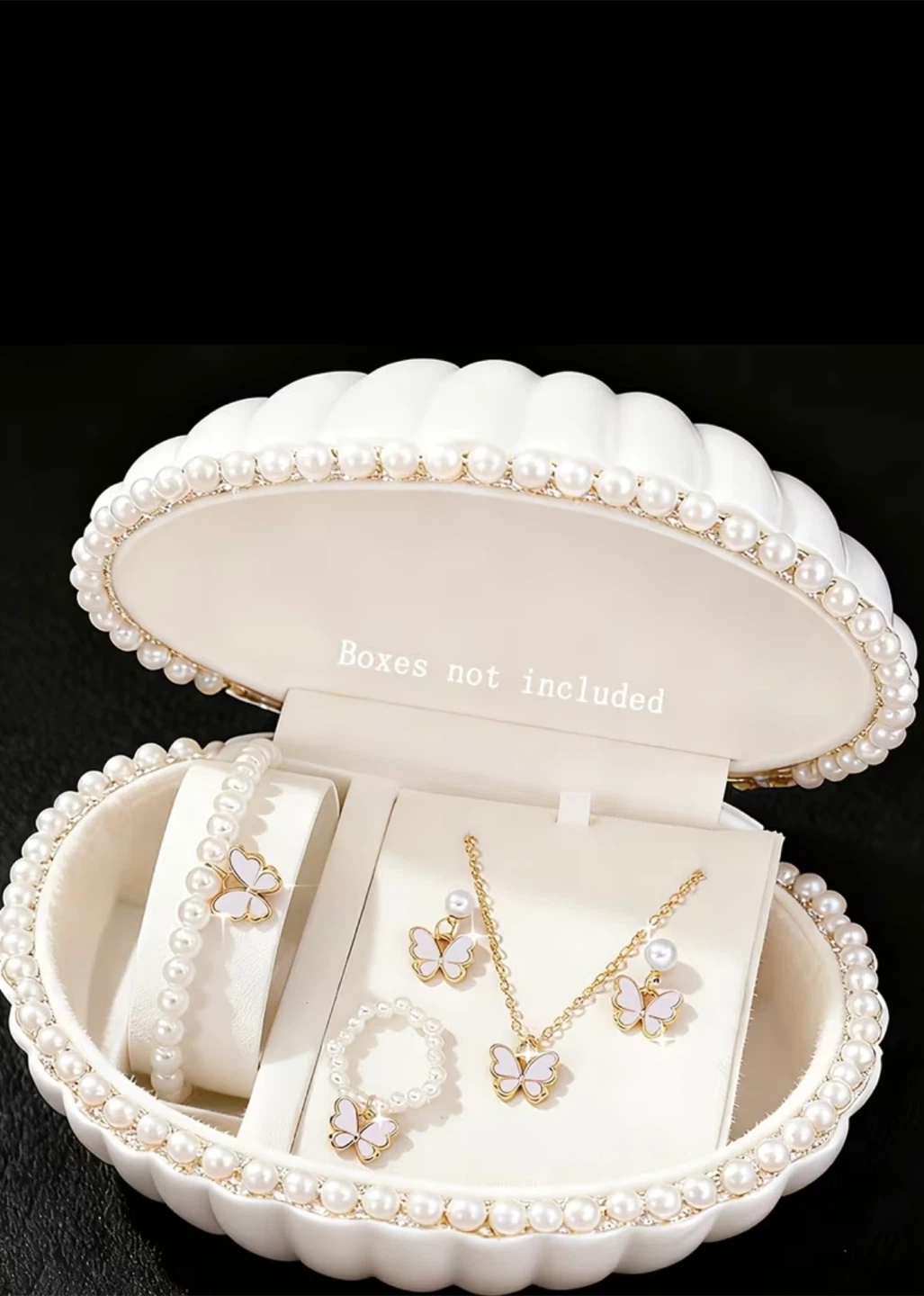 New Butterfly Pearl Jewelry Set