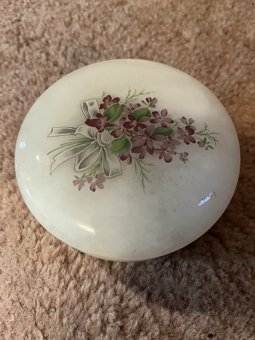 Vintage Decorative Trinket Box with Floral Design