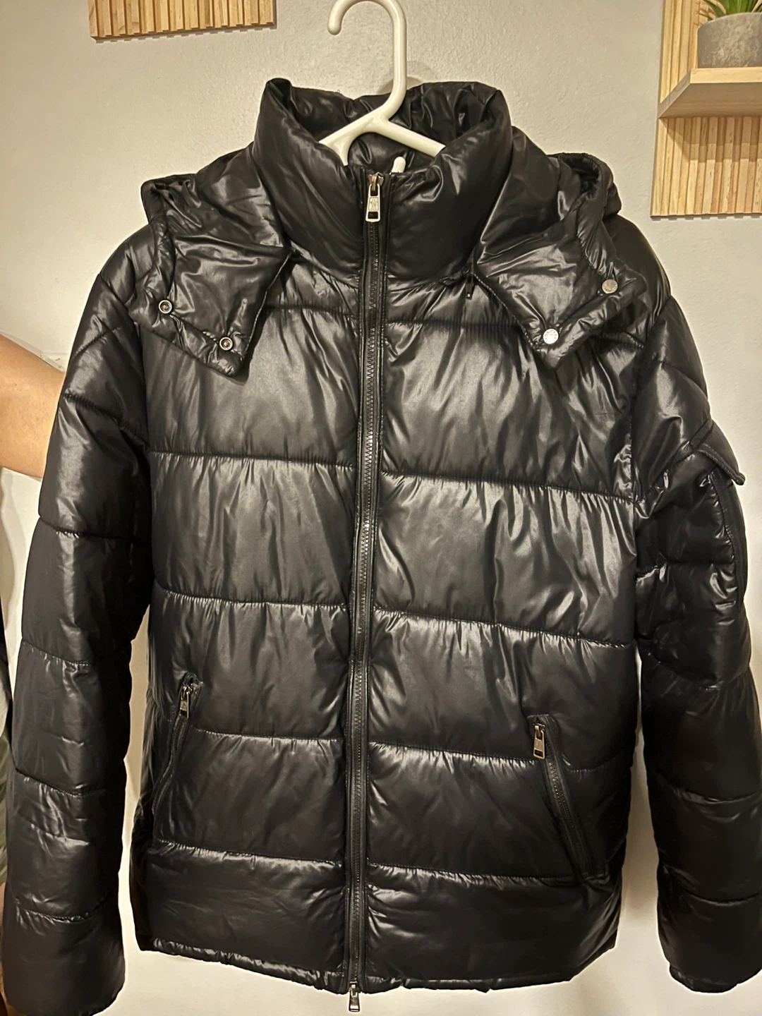 Black puffer jacket