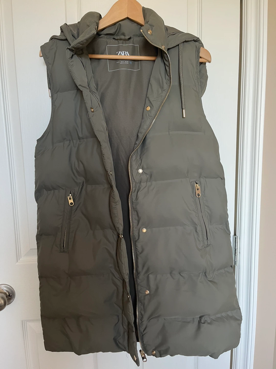 ZARA Puffer Vest with Hood - Size S - photo 2