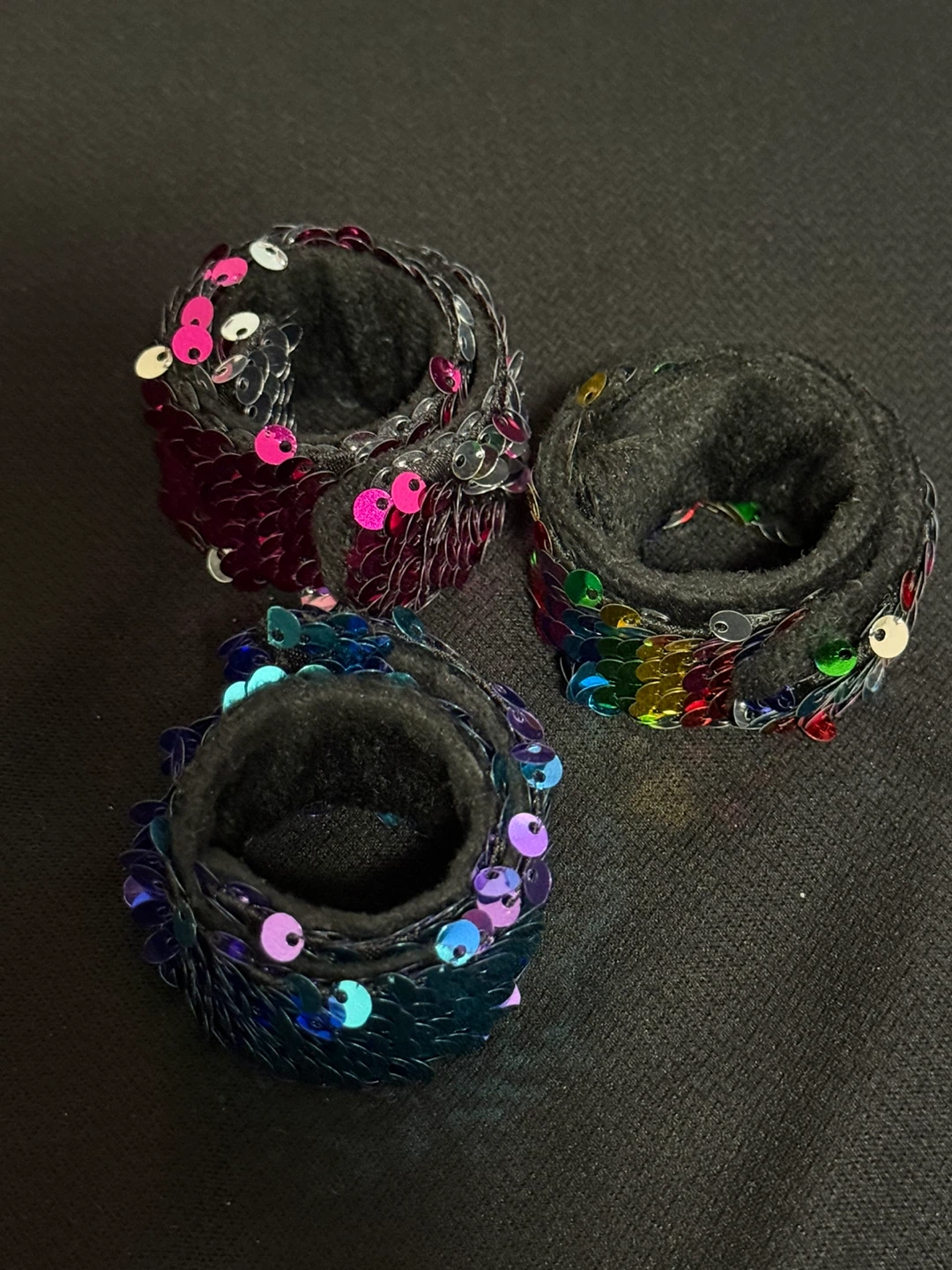 Sequin Snap Bracelets - Set of 3