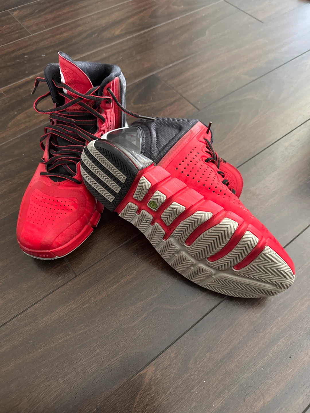 Adidas Rose, Red High-Top Basketball Shoes - photo 2