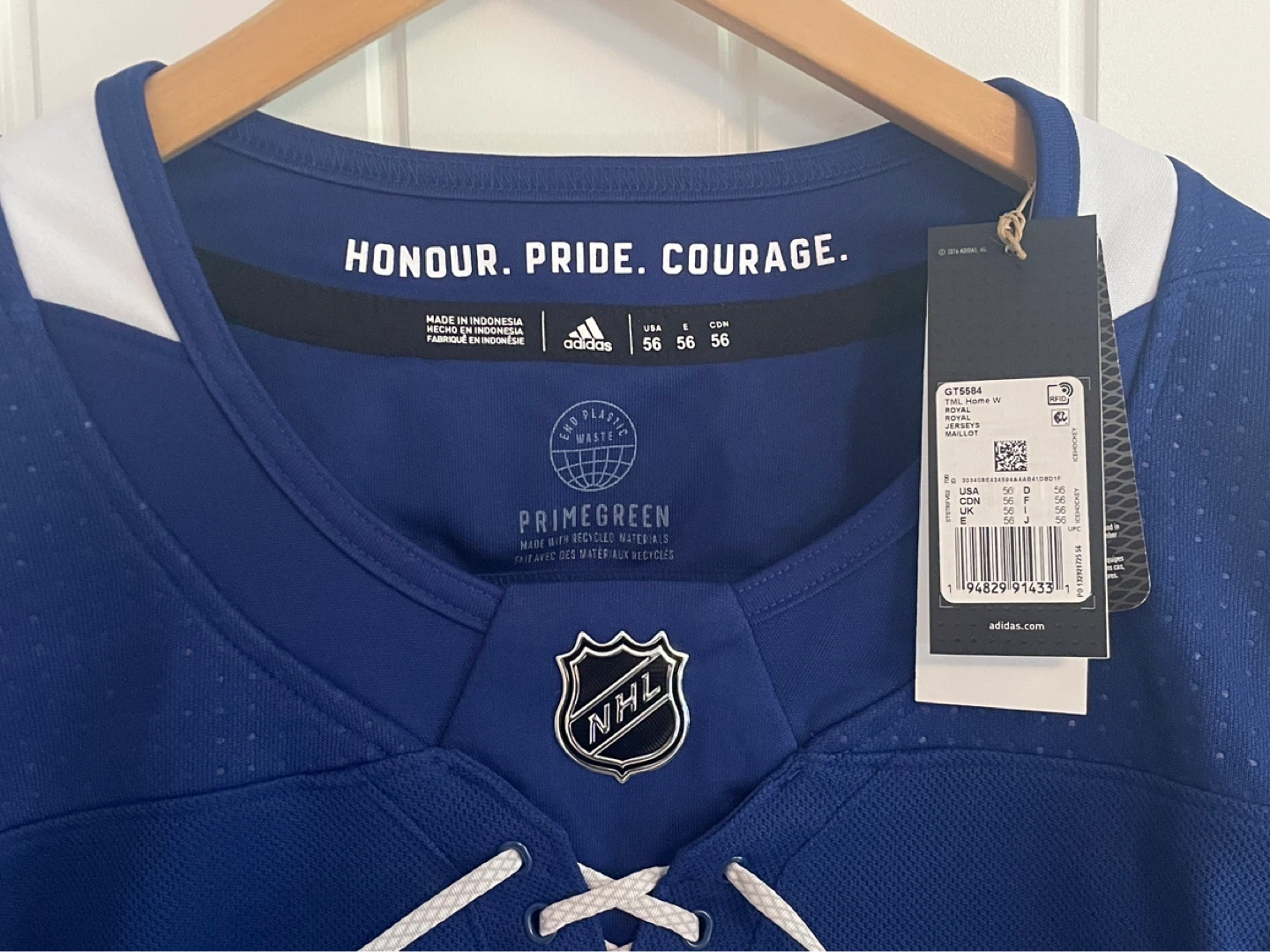 BNWT Authentic Adidas Toronto Maple Leafs Jersey Size 56 2XL NEW - photo 3