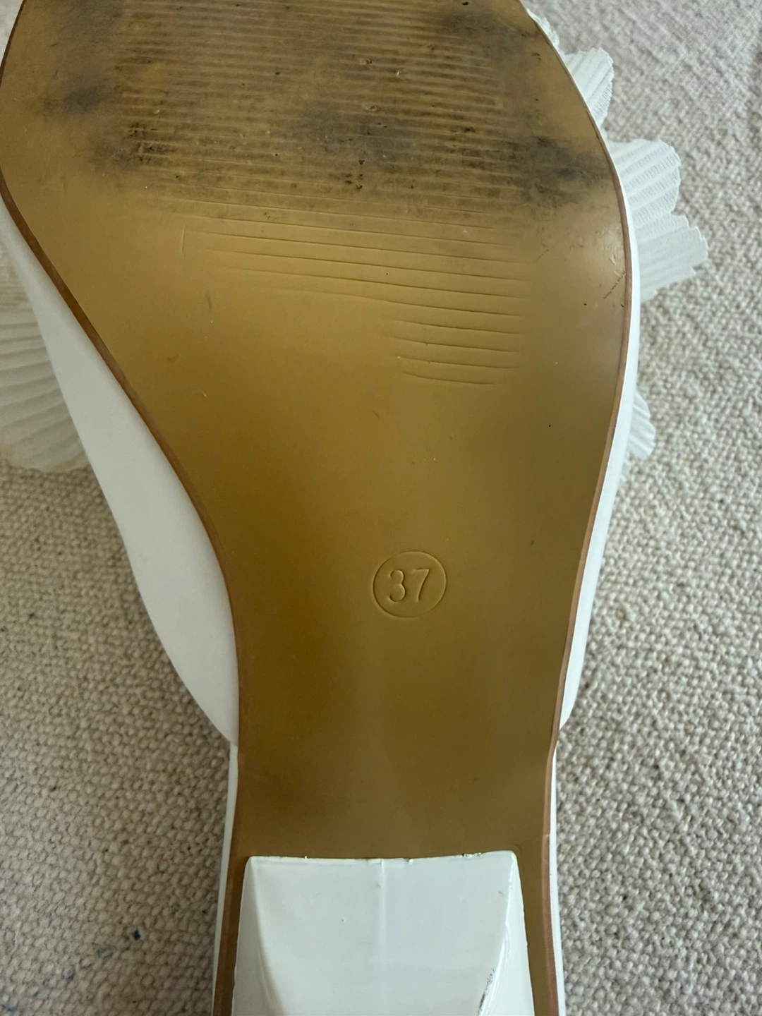 White Heeled Mules with Flower Detail - photo 3