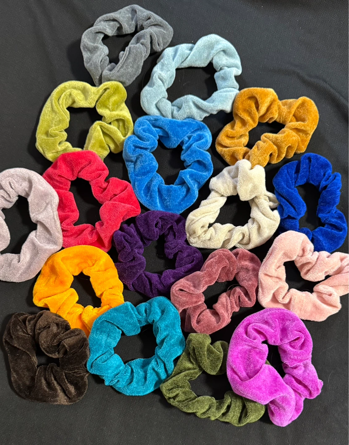 Scrunchie Hair Ties - Velvet & Fuzzy - photo 2