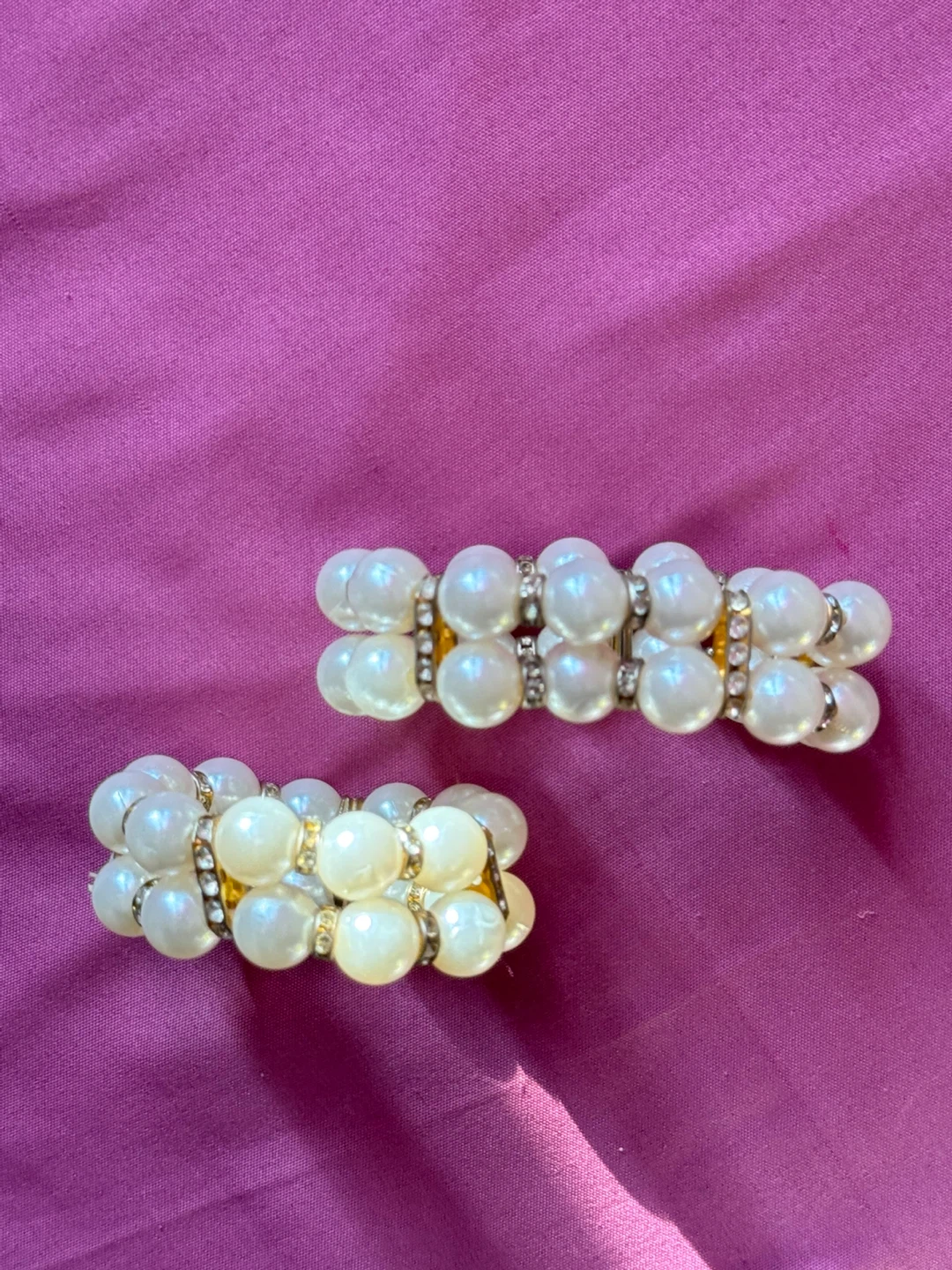 Set of 2 Faux Pearl Bracelets with Rhinestones - photo 5
