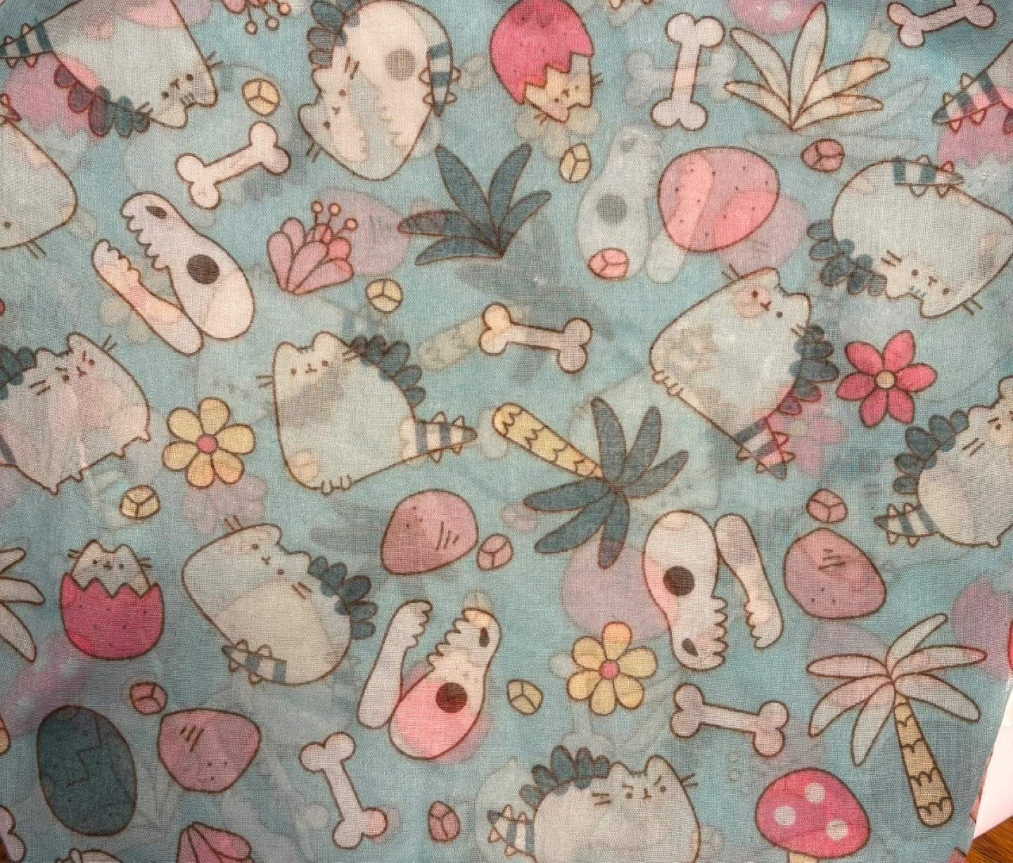✨✨Pusheen Dinosaur and Bone Print Infinity Scarf - photo 2