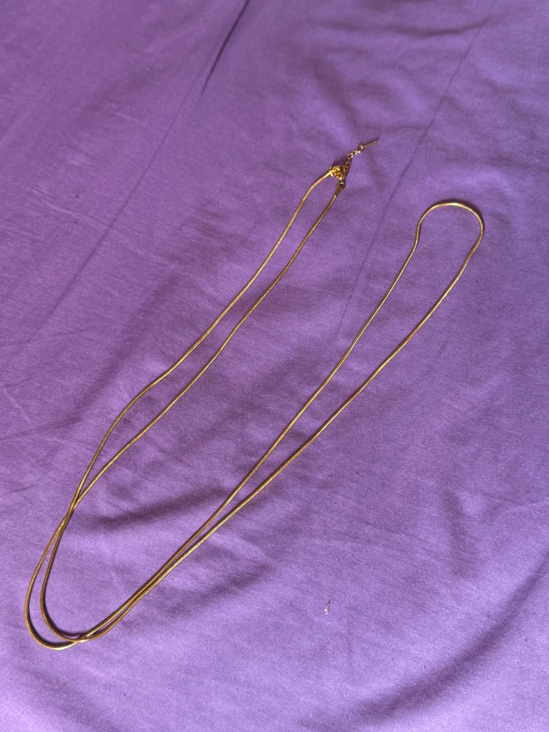 Gold Tone Snake Chain Necklace