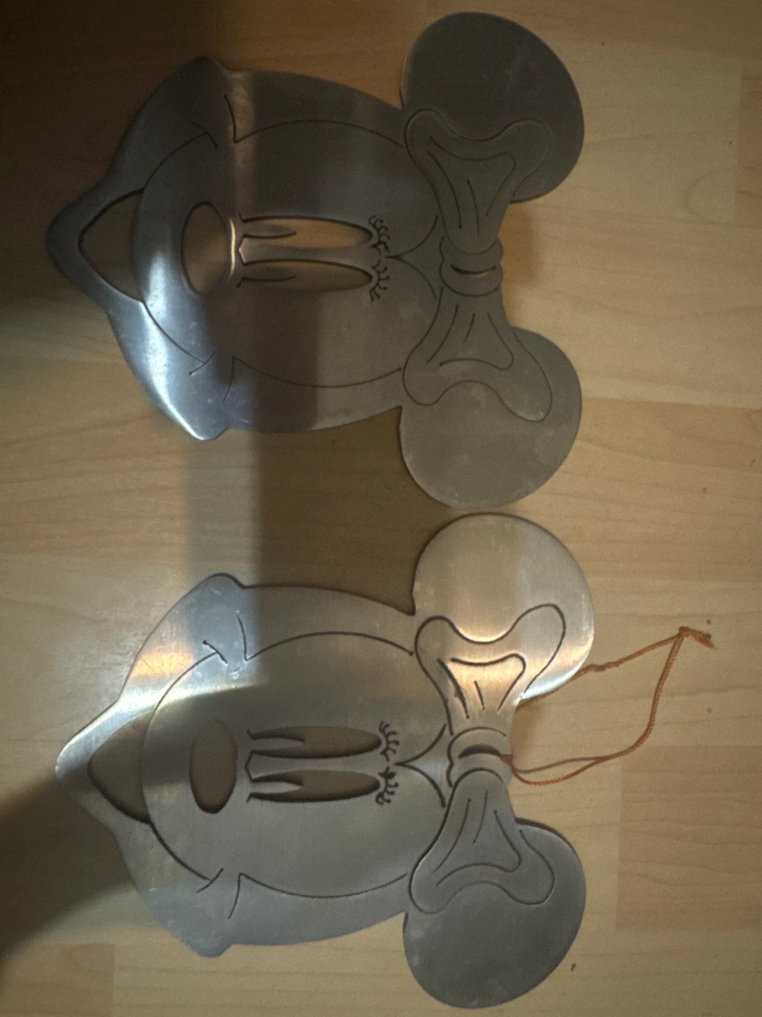 Set of 2 Mickey Mouse Shaped Metal Trivets
