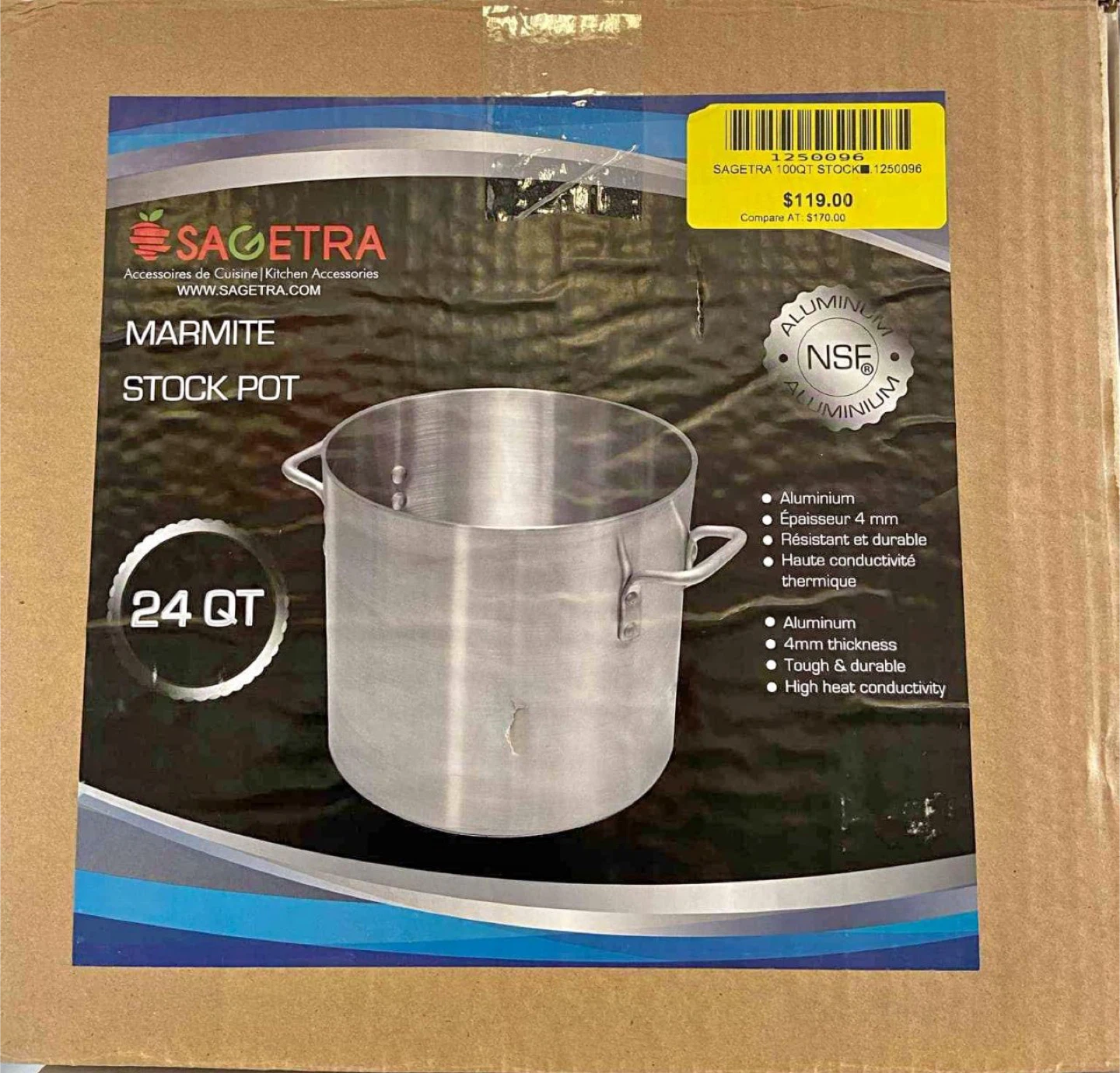 Sagetra Marmite Stock Pot - 24 Qt - photo 2