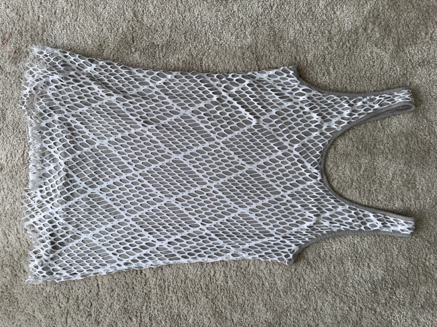 White Fishnet Mini Dress - photo 4