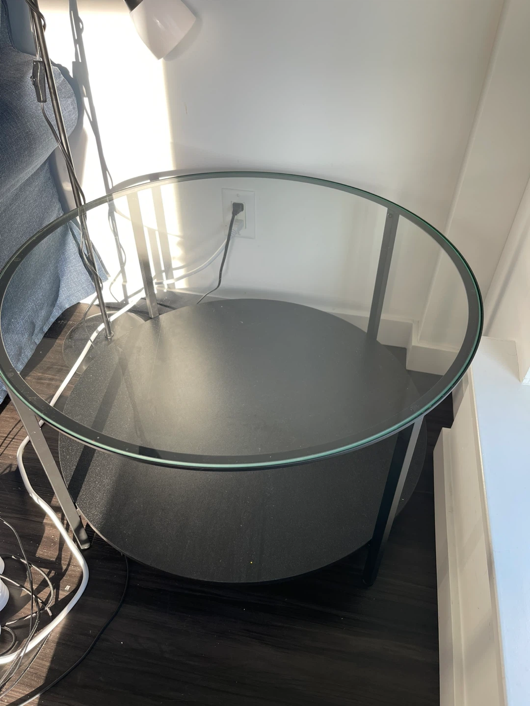 Round Glass Top Table