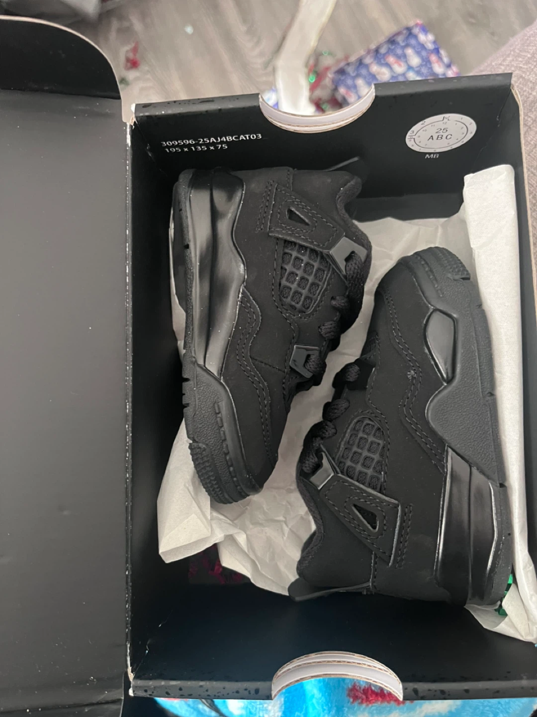 Jordan 4 Retro OG (TD) Black/LT Graphite Toddler Shoes - photo 2