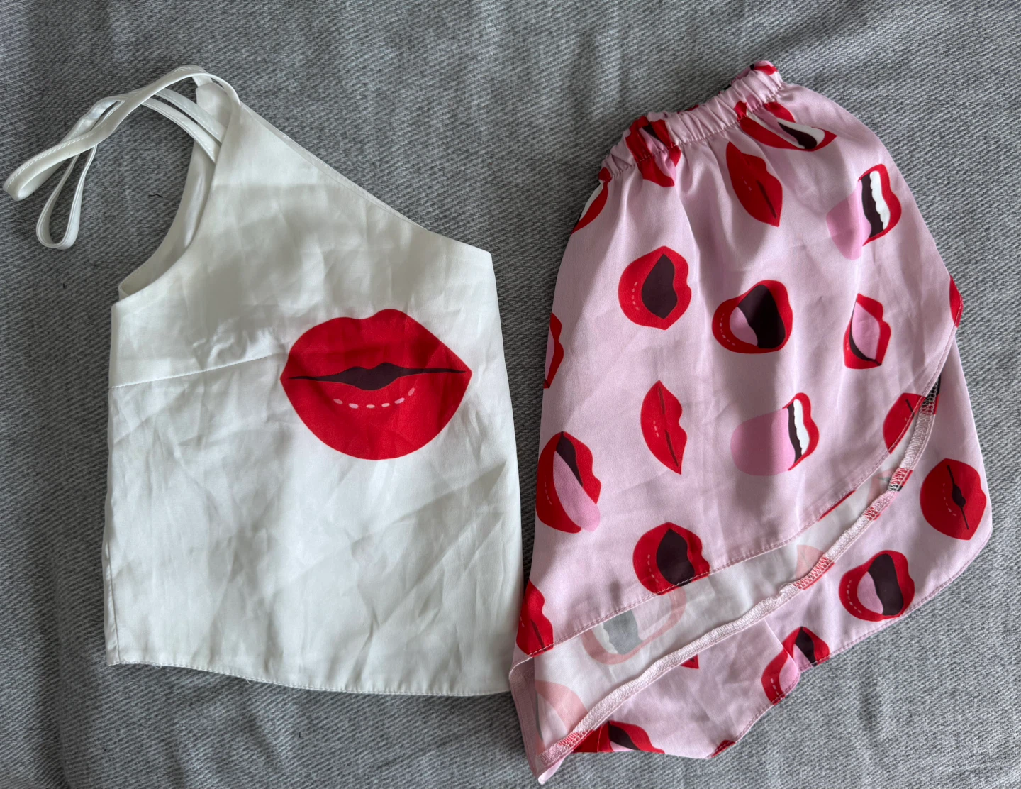 Women's Pajama Set - Lips Print