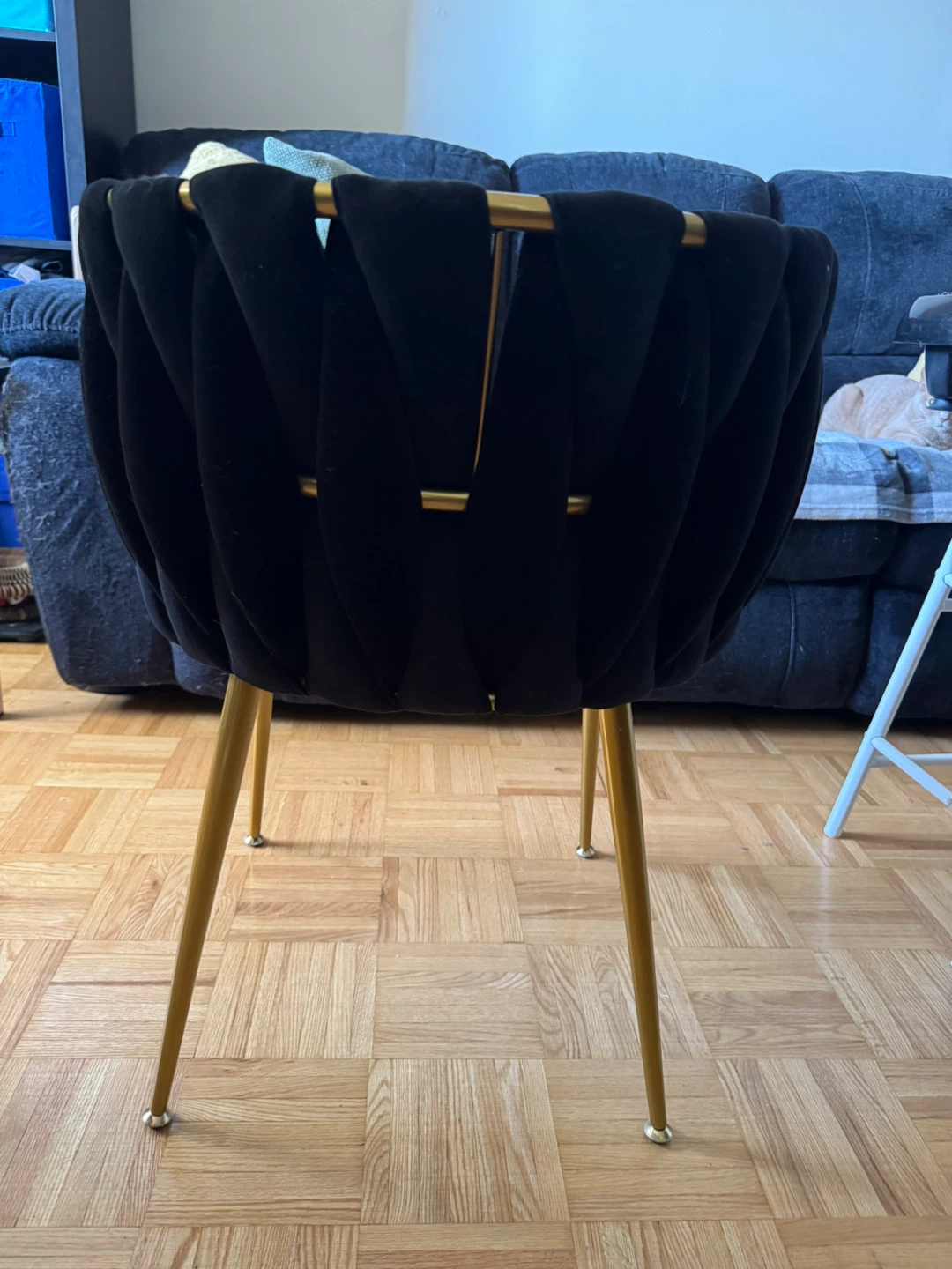 2 Black Accent Chair with Gold Legs - photo 3
