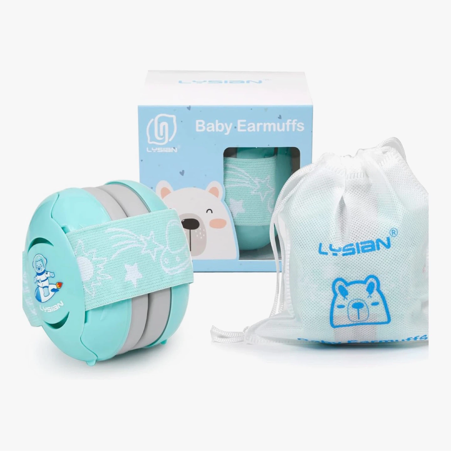 Lysian Baby Earmuffs - Blue/Green - photo 4