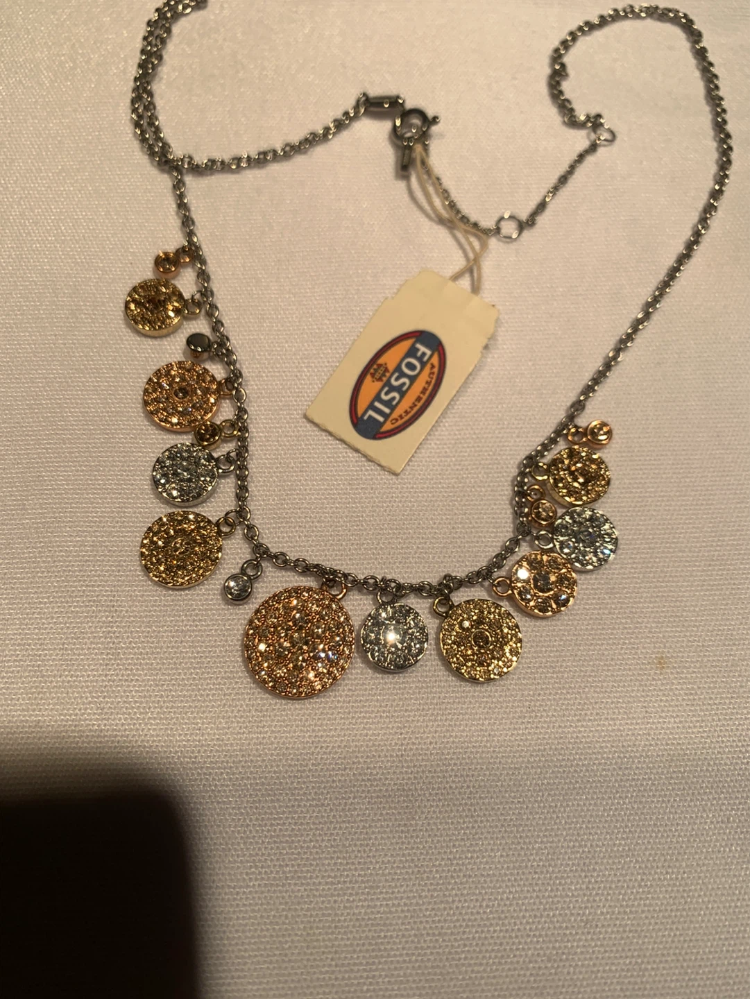 Fossil Necklace with Multi-Colored Disc Charms - photo 2