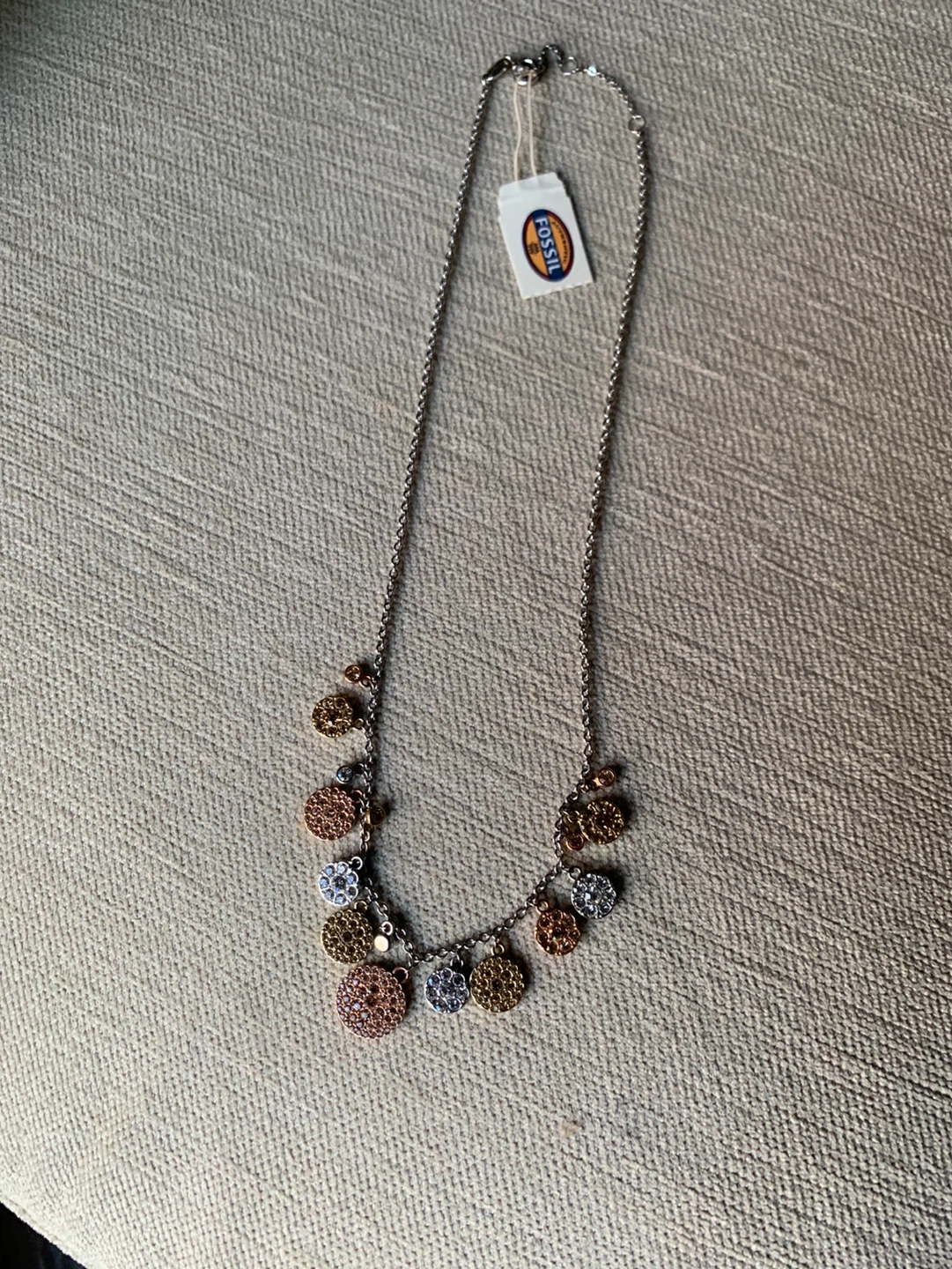 Fossil Necklace with Multi-Colored Disc Charms - photo 5